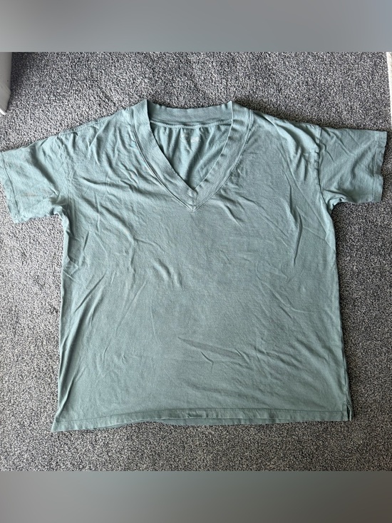 aerie Tops - aerie Oversized Green V-Neck Tee